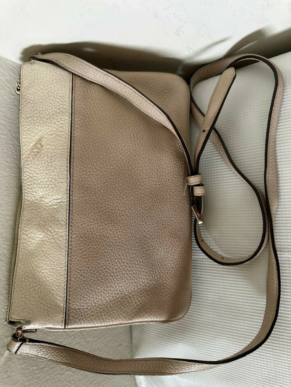 Kate Spade Leila Colorblock Triple Gusset Crossbody Warm Beige Mint